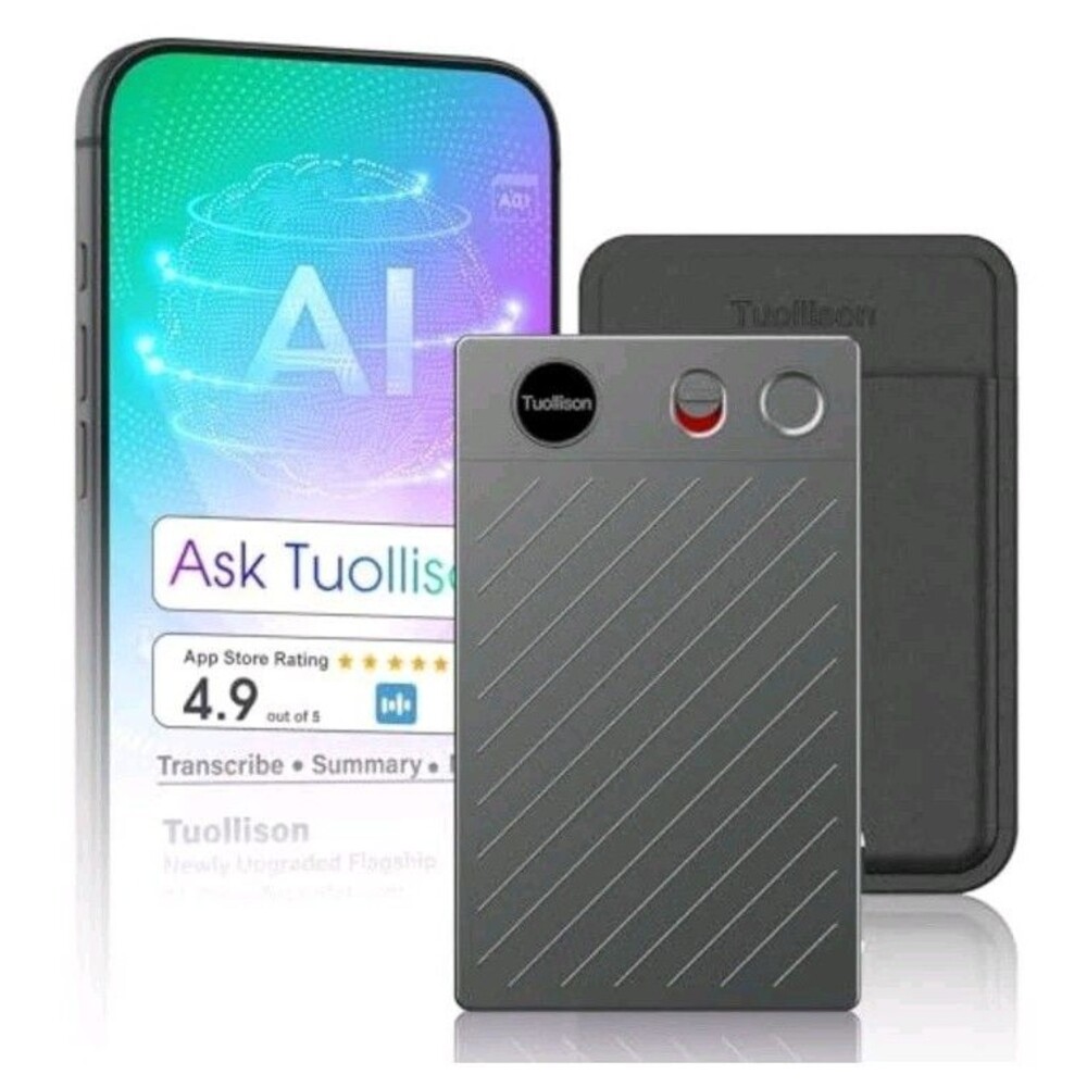 Ultra-Thin AI Voice Recorder with Dual Microphones & 36-Hour Battery Life, 64GB